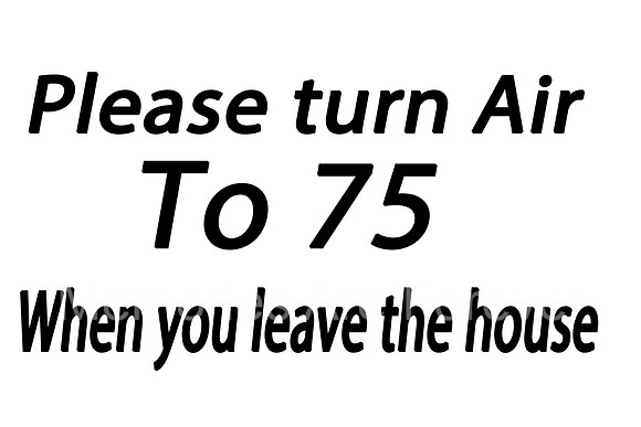 Signs airbnbom temperature